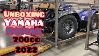 yamaha kodiak 700 cc blue 2022unboxing first start 4k😘😍 [upl. by Ellevart]