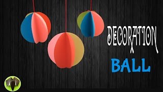 HANGING BALL DECORATION for Christmas tree  New Year  Diwali  DIY Tutorial by Paper Folds ❤️ [upl. by Adiaz]