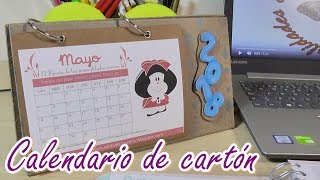 Calendario de mesa hecho con cartón Almanaque casero DIY [upl. by Kordula430]