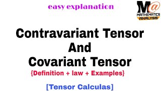 Contravariant Tensor and Covariant Tensor in hindi 🔥 [upl. by Roselin]