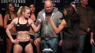 Valentina Shevchenko vs Julianna Pena UFC on FOX 23 Staredown [upl. by Martinsen]