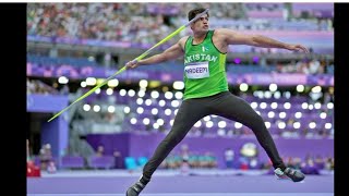 Arshad Nadeem breaks Javelin Throw World Record of 92 97m at Olympics Paris 2024 for Pakistan [upl. by Amasa848]