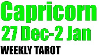 Capricorn Weekly Tarot Your Soulmate Is Waiting December 27th  January 2nd 2022 [upl. by Nailimixam118]