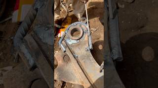 Excavator new bucket Tacking with hand and welding shorts welding [upl. by Lordan]