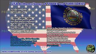 New Hampshire State Song OLD NEW HAMPSHIRE with music vocal and lyrics [upl. by Nuy984]