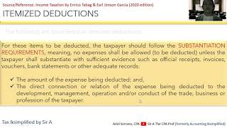 Deductions from the Gross Income  Itemized Deductions vs Optional Standard Deductions [upl. by Hebel]