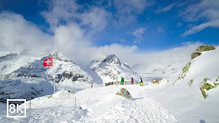 Bettmerhorn With Epic Views Of The Aletsch Glacier In Switzerland 8K [upl. by Notla]