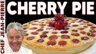 Cherry Custard Pie Clafoutis  Chef JeanPierre [upl. by Eigla]