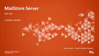 Tech Tips Creating a Backup in MailStore Server [upl. by Alethia]