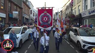 Drumaheagles Young Defenders  Dunloy Accordion Band Parade 2024 [upl. by Oiralih]