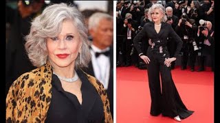 Jane Fonda is ageing backwards as she makes appearance with new hairstyle at Cannes [upl. by Eatnwahs683]