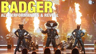 The Masked Singer Badger All Clues Performances amp Reveal [upl. by Ahouh743]