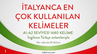 01 İtalyanca En Çok Kullanılan Kelimeler 160 [upl. by Inger192]