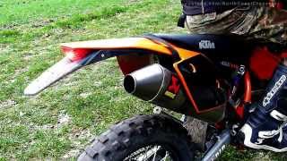 KTM EXC 450 Akrapovic titan withwithout dBKiller HD [upl. by Joab355]