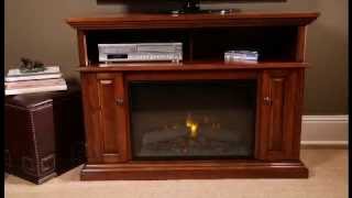 ChimneyFree Claremont Electric Fireplace Entertainment Center in Mahogany  26MM1904M318 [upl. by Conias]