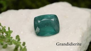 SUPER RARE amp TOP 10 RAREST GEMS GemSelects Grandidierite Video Review [upl. by Argela579]