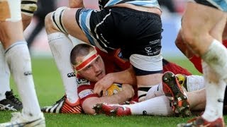 Ken Owens picks and drives over for try  Scarlets v Glasgow Warriors 12 April 2013 [upl. by Nnylarat]