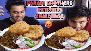 Punjabi 4X Spicy Chole Bhature Challenge With Brothers Ft Rohit Bamola  Daily Vlogs [upl. by Eremihc]