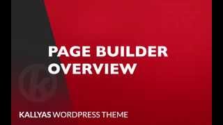 Page Builder Overview  Kallyas WordPress theme v40 [upl. by Enyawud]