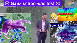 Das Wichtigste in Kürze Ganz schön was los Schneetiefs  Westdrift  Polarwirbel  SchneePotential [upl. by Sinne70]