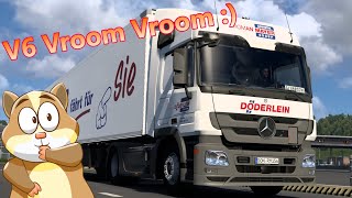 MB Actros MP3 V6 Ingame Sound eurotrucksimulator [upl. by Arednaxela]