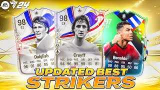 UPDATED😱TOP 10 BEST STRIKERS IN EA FC 24 ULTIMATE TEAM [upl. by Celin]