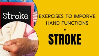 STROKE REHAB EXERCISES FOR HAND [upl. by Htinnek68]