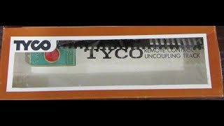 TYCO Remote Control Uncoupling Track Demo [upl. by Ellenuahs]