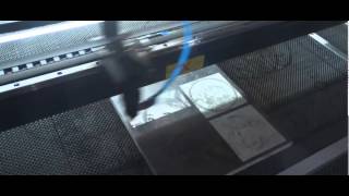 Acctek Laser engraving machine 6090 for stone engraving [upl. by Anneg]