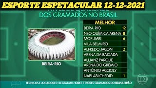 TÉCNICOS E JOGADORES ELEGEM MELHORES E PIORES GRAMADOS DO BRASILEIRÃO ESPORTE ESPETACULAR 121221 [upl. by Tilney]