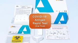 ALLTEST COVID19 Antigen Rapid Test Oral Fluid Human Demo [upl. by Klapp]