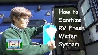 How to Sanitize RV Fresh Water [upl. by Fraase567]