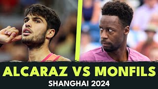 Entertaining Carlos Alcaraz vs Gael Monfils Shotmaking  Shanghai 2024 Highlights [upl. by Percival]