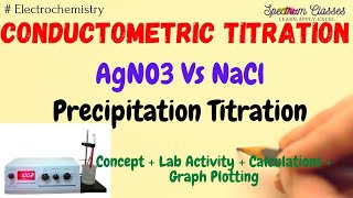 Conductometric titration of NaCl vs AgNO3  conductometric titration  Electrochemistry [upl. by Bertilla]