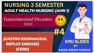 Gastroesophageal reflux disease  Ahn kmu slides  bsc nursing  In urduhindiSaeed Anwar Sarwar [upl. by Nitsu]