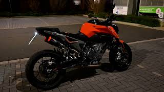 KTM Duke 790 Stock vs Arrow vs Austin Racing RS22 homologated [upl. by Llerred921]