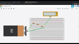 MEASURING CURRENT IN SERIES TinkerCAD app [upl. by Nahbois689]