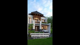 Desain Rumah Bali Modern 2 Lantai Lebar 9 Meter Ibu Utami di Malang [upl. by Platto]