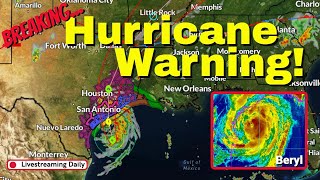 🔴 BREAKING Latest on Beryl amp Severe Weather Coverage 7824 [upl. by Colley]