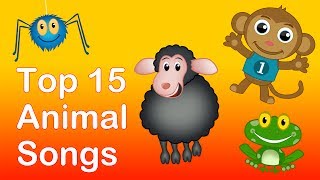 TOP 15 ANIMAL SONGS  Compilation  Nursery Rhymes TV  English Songs For Kids [upl. by Esidnak985]