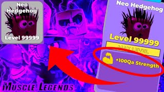 100Qa STRENGTH GLITCHED PET MUSCLE LEGENDS BEST OP GLITCHED PET EVER [upl. by Ecar]