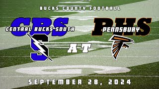 High School Football  Central Bucks South Titans at Pennsbury Falcons 92824 [upl. by Llennaj106]