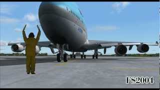 TSS Boeing 747 PW4060 HD Sound FS2004 [upl. by Aihsenrad438]