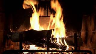 Beautiful Woodburning Fireplace Yule Log Video [upl. by Nevs]