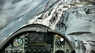 Gliding video  Duo Discus glider cockpit flight at Samedan  Alps Soaring [upl. by Yart]