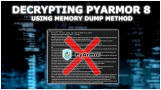 Decrypting PyArmor 8 version using memory dump method  Decrypting pyarmor obfuscated file 2024 [upl. by Candi99]