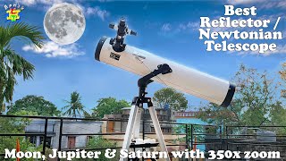 Reflector Telescope Step By Step  Night Sky through Newtonian Telescope  Best Telescope 350x Zoom [upl. by Gellman446]