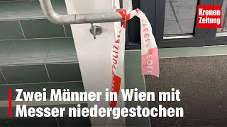 Zwei Männer in Wien mit Messer niedergestochen  kronetv NEWS [upl. by Bette432]