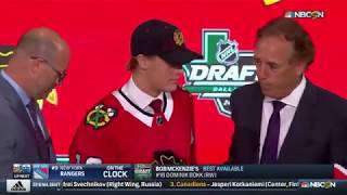 Blackhawks draft D Boqvist No 8 [upl. by Nosoj452]