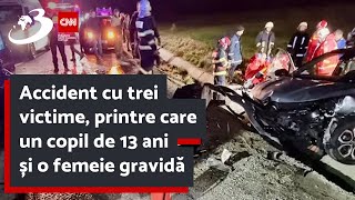 Accident cu trei victime printre care un copil de 13 ani și o femeie gravidă la ieșire din Râșnov [upl. by Wurster]